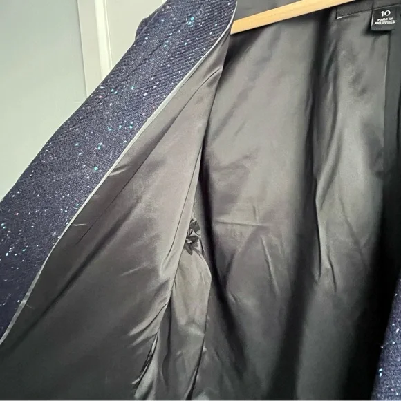 Banana Republic Speckled Blue Tweed Blazer - Picture 8 of 9